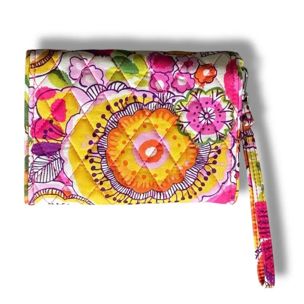 Vera Bradley retired Clementine quilted turnkey clutch wallet wristlet - Picture 2 of 6